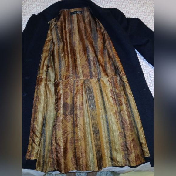 Peruvian Connection Alpalca Black Pea Coat - Picture 3 of 7